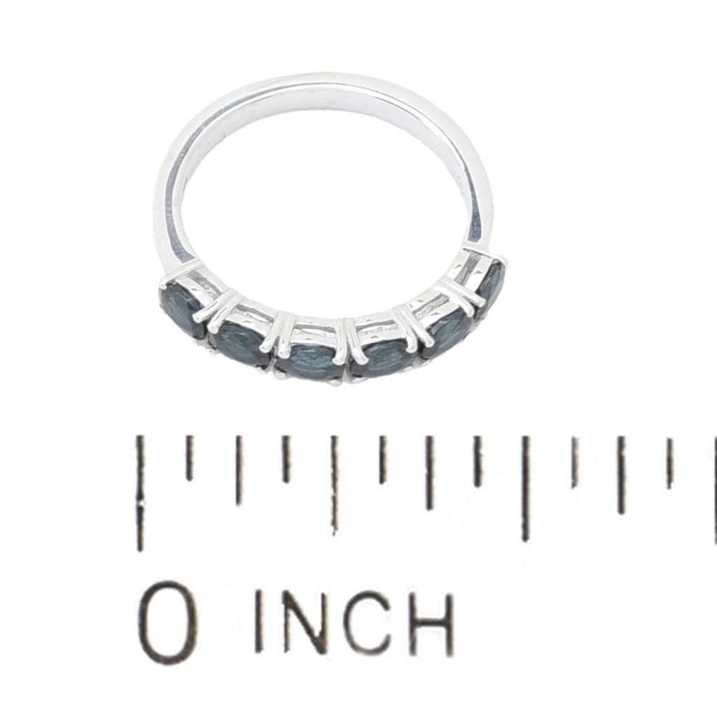 Gem Treasures Sterling Silver 1.02ctw Indicolite 6-Stone Band Ring by Steals