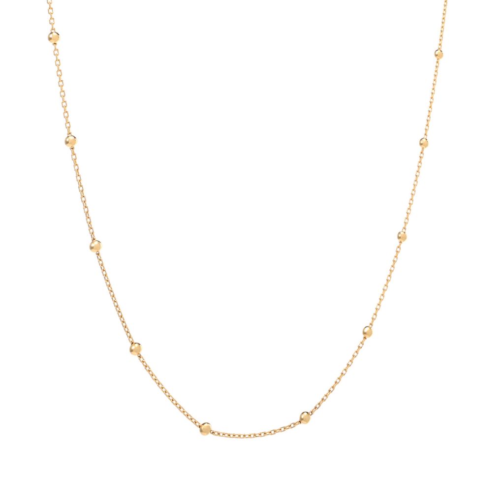 Passport to Turkey Gold or Platinum Plated Bead Station Necklace by Steals