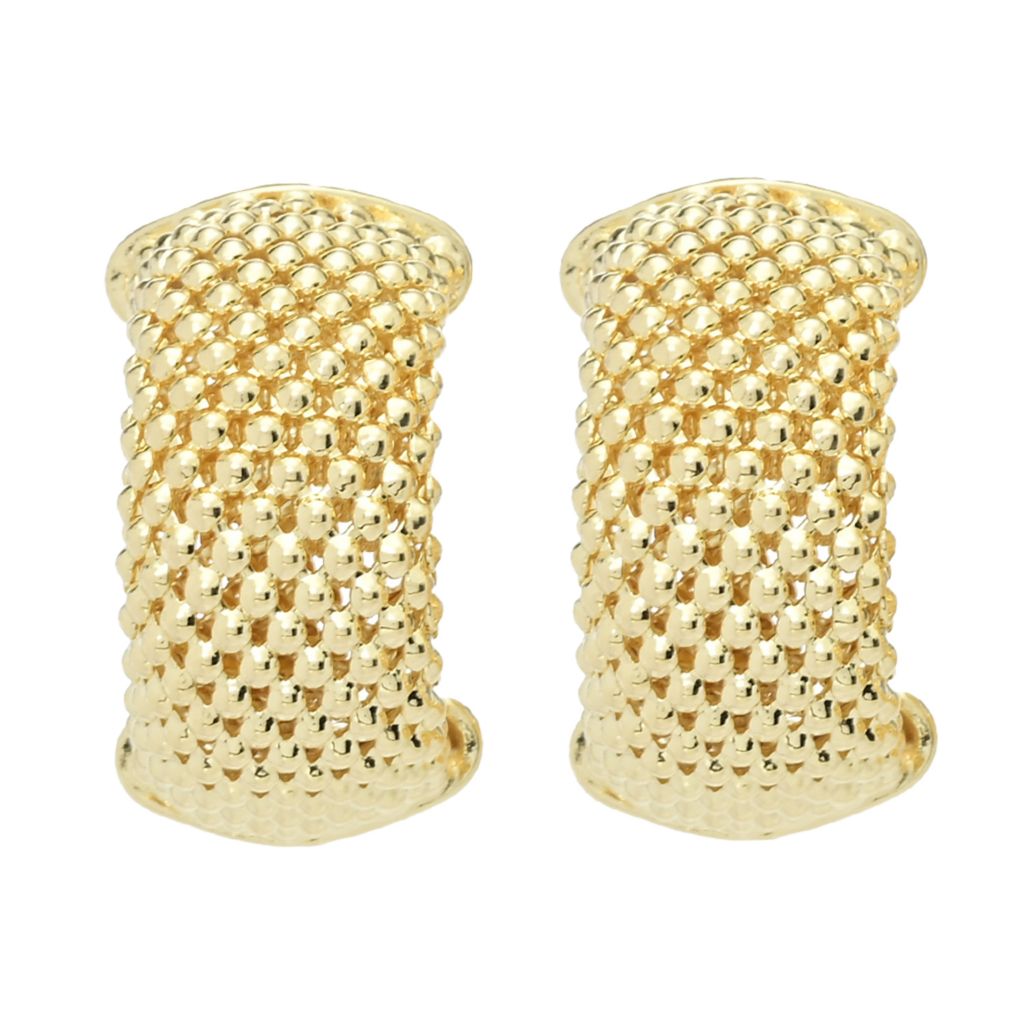 Toscana Italiana Choice of Plating Coreana Chain Wide Hoop Hoop Earring by Steals