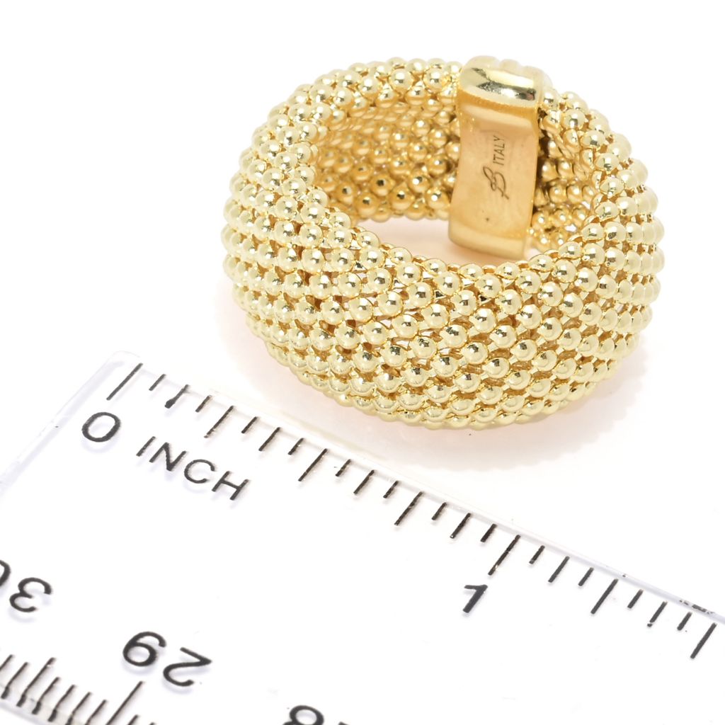 Toscana Italiana 18K Gold Plated or Platinum Plated Coreana Chain Ring by Steals