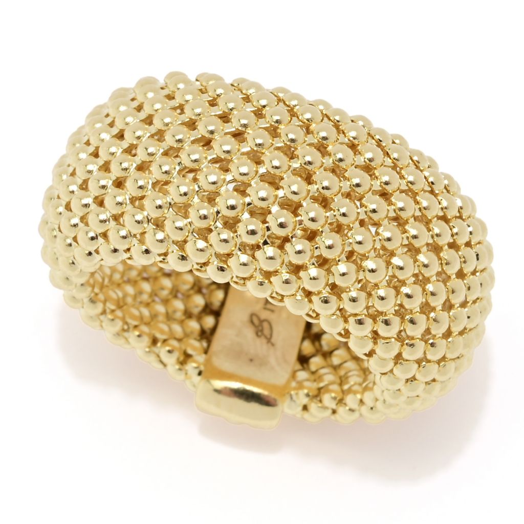 Toscana Italiana 18K Gold Plated or Platinum Plated Coreana Chain Ring by Steals