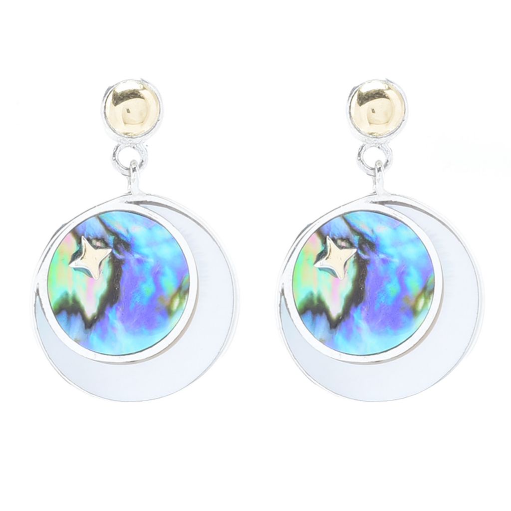 Artisan Silver by Samuel B. Abalone & Mother-of-Pearl Celestial Earrings by Steals