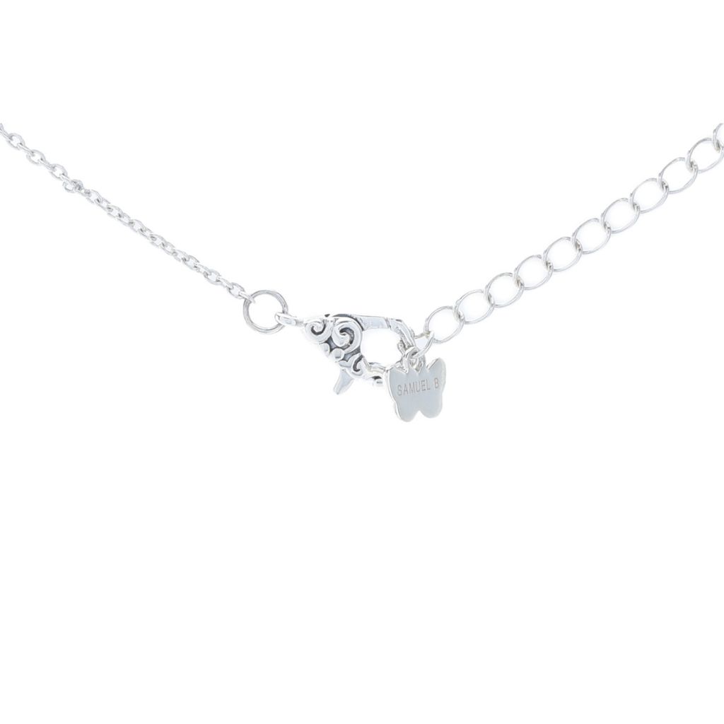 Artisan Silver by Samuel B. 1.18ctw Multi Gemstone Butterfly Necklace by Steals