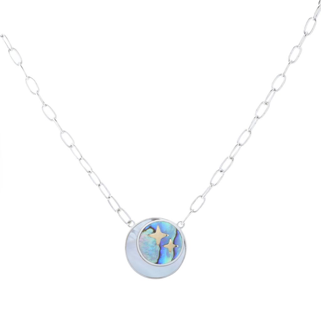 Artisan Silver by Samuel B. Abalone & Mother-of-Pearl Celestial Necklace by Steals