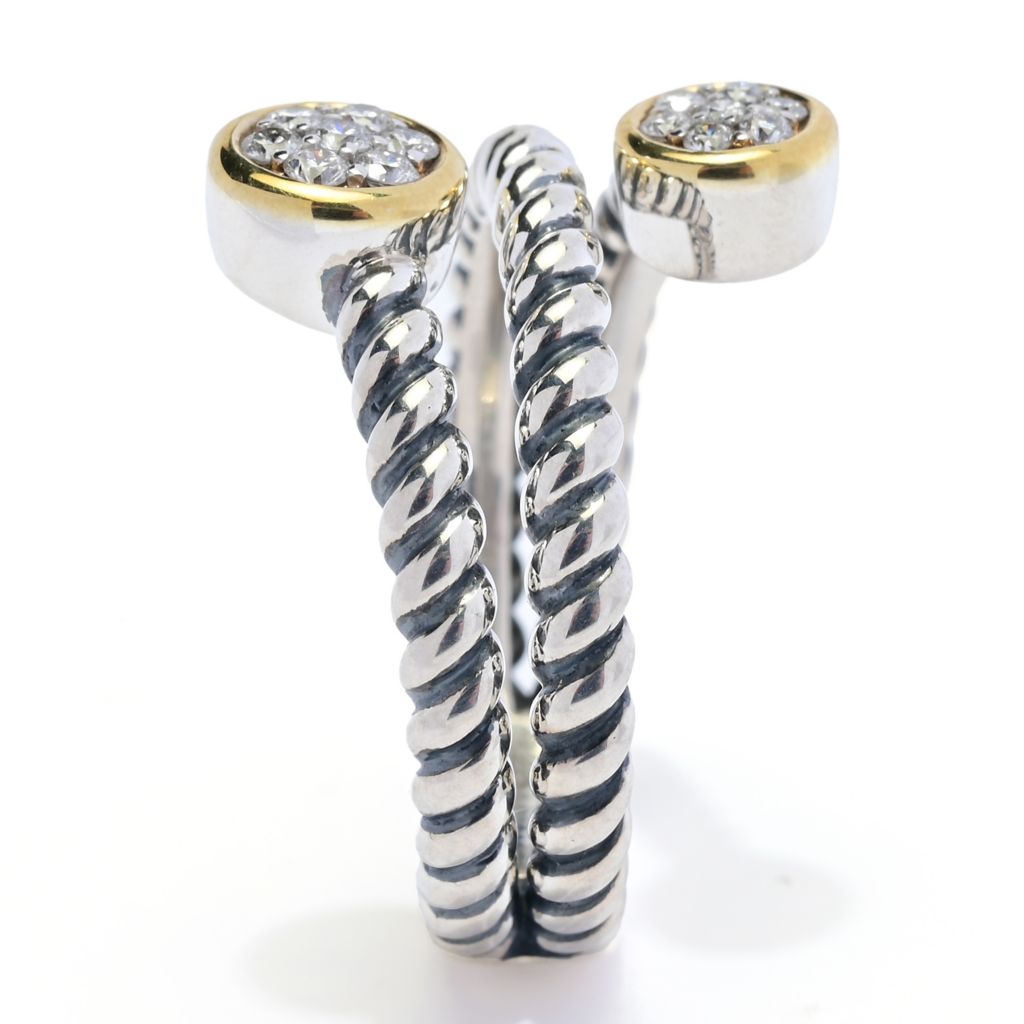 Melodia Diamonds 18K Vermeil 0.23ctw Cultured Diamond Wrap Around Ring by Steals