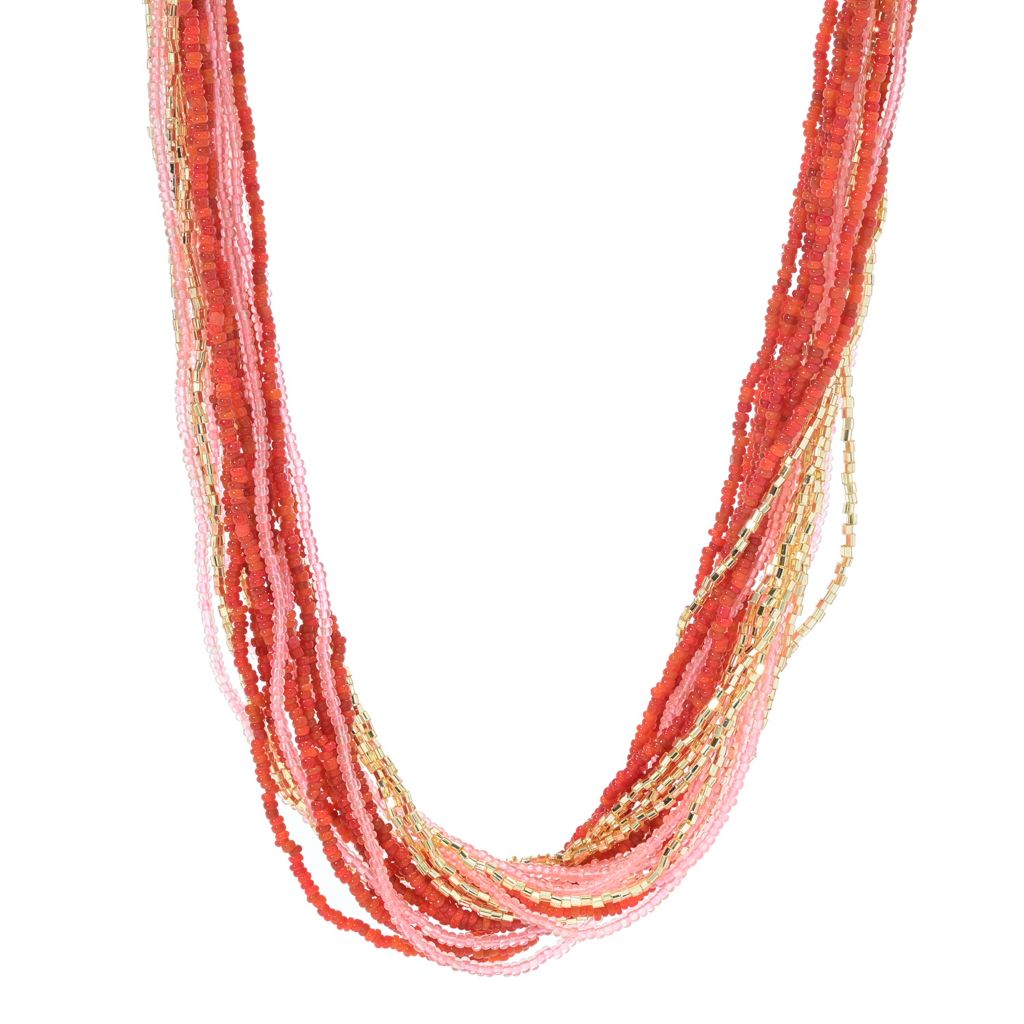 Il Murano di Francesca 24-Strand Murano Glass Torsade Necklace by Steals