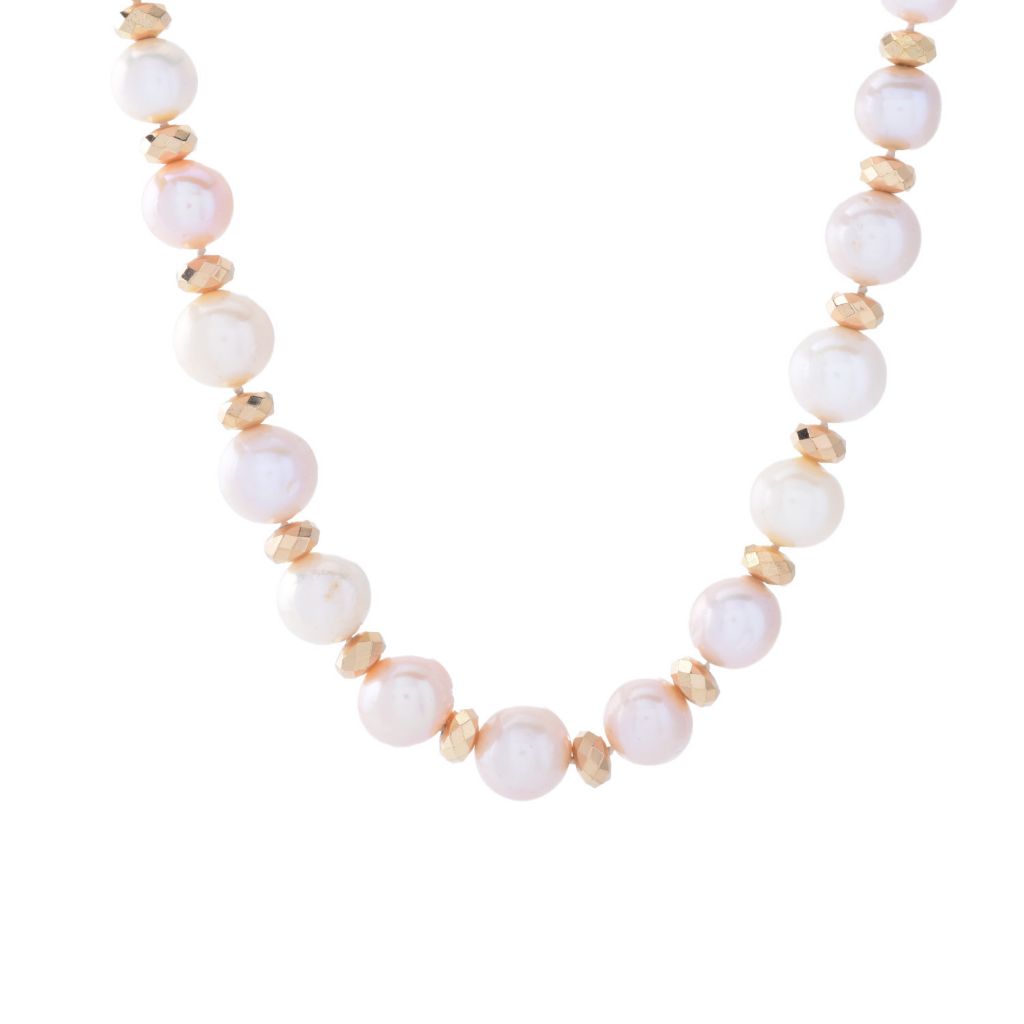 Far East Jewelry 14K Gold Accented Cultured Pearl & Hematite Necklace by Steals