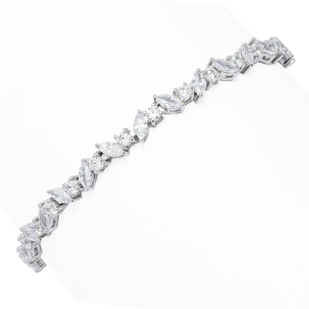 Brilliante 6.67 DEW Marquise & Round Simulated Diamond Bracelet by Steals