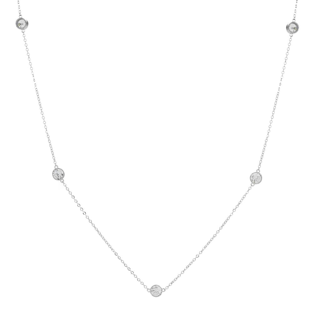 Brilliante 5.88 DEW Simulated Diamond Station Forzatina Necklace by Steals