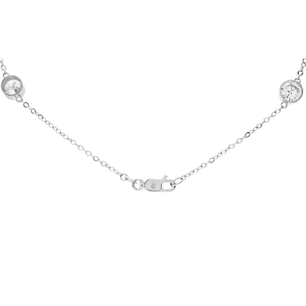 Brilliante 5.88 DEW Simulated Diamond Station Forzatina Necklace by Steals