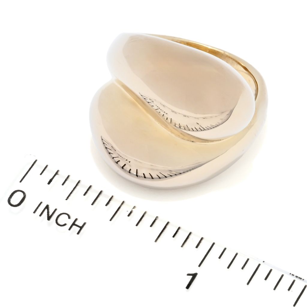 Toscana Italiana Gold or Platinum Plated Electroform Polished Bypass Ring by Steals