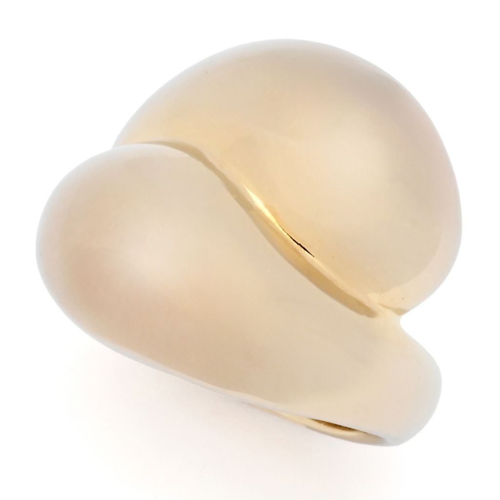 Toscana Italiana Gold or Platinum Plated Electroform Polished Bypass Ring by Steals