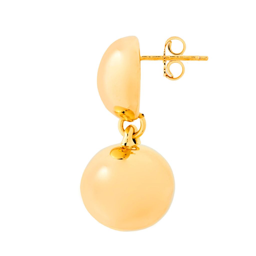 Toscana Italiana 18K Gold Plated Electroform Double Bead Drop Earrings by Steals
