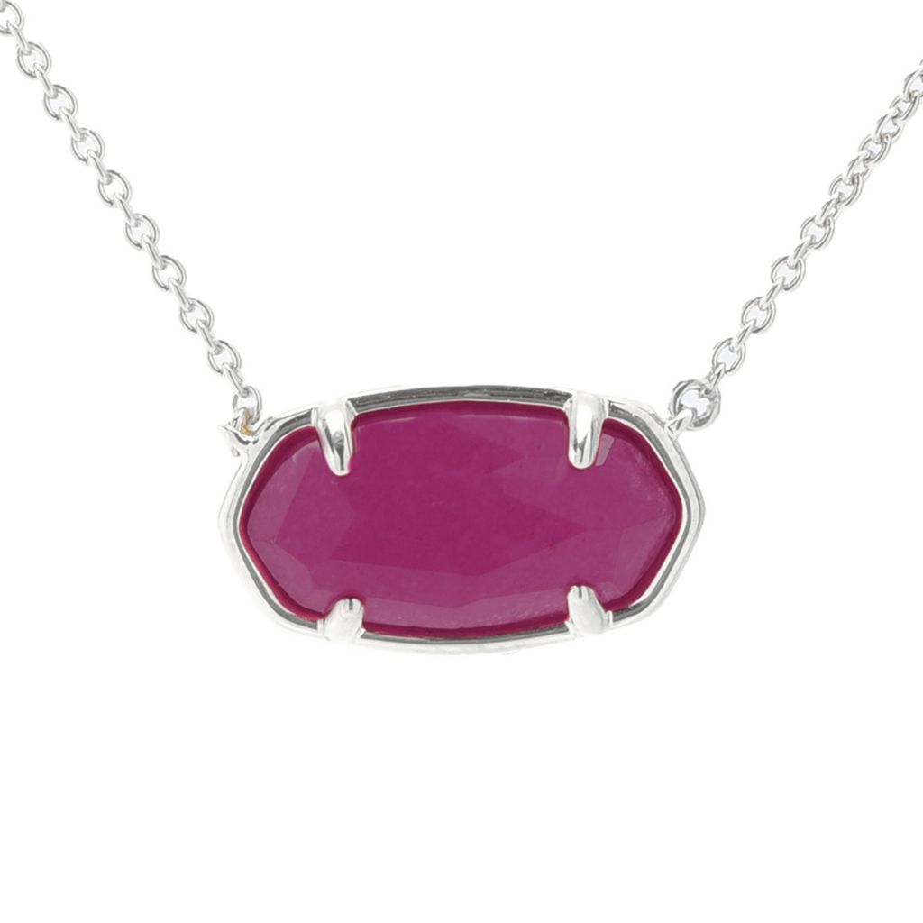Kendra Scott Sterling Silver "Elisa" Choice of Gemstone Necklace by Steals