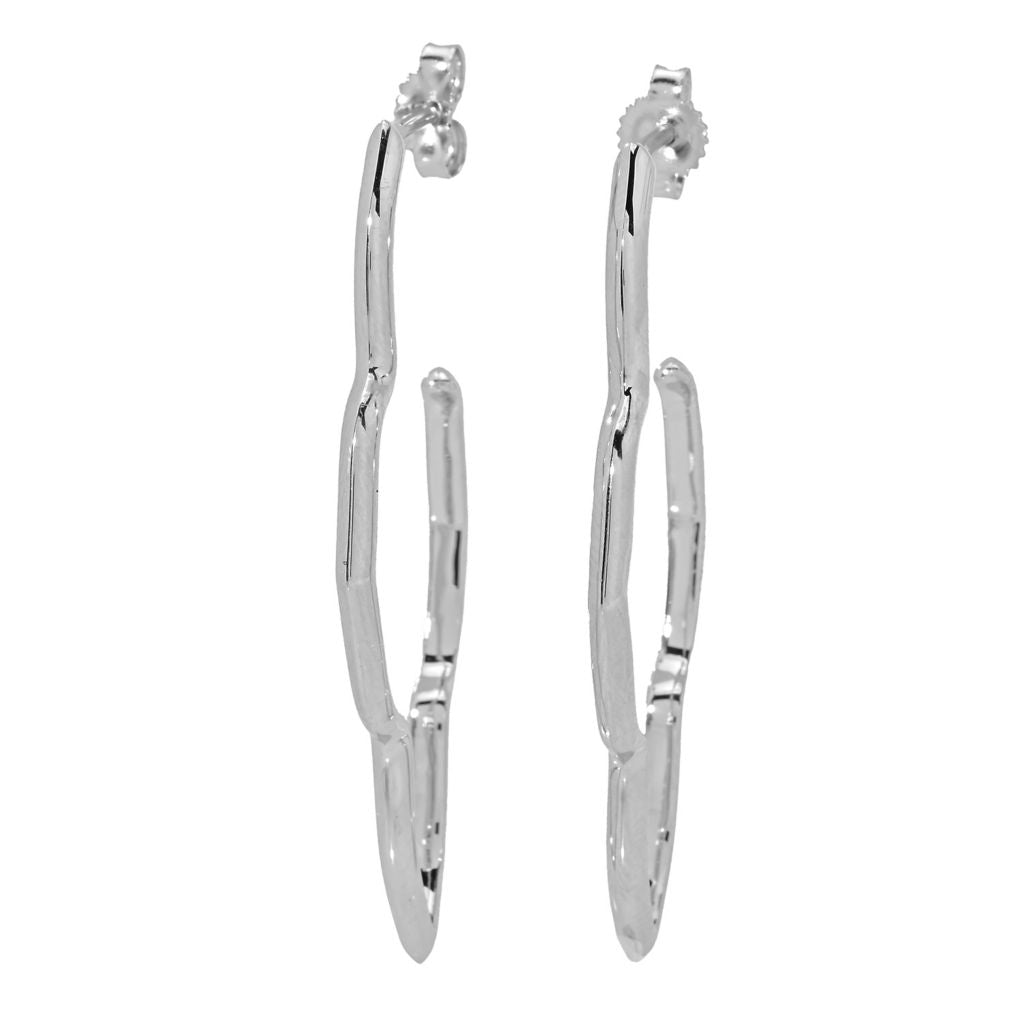 Kendra Scott Sterling Silver "Darla" Clover Hoop Earrings, 3.4 grams by Steals