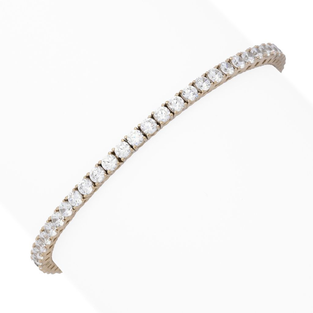 Brilliante Choice of Plating Simulated Diamond Tennis Bracelet by Steals