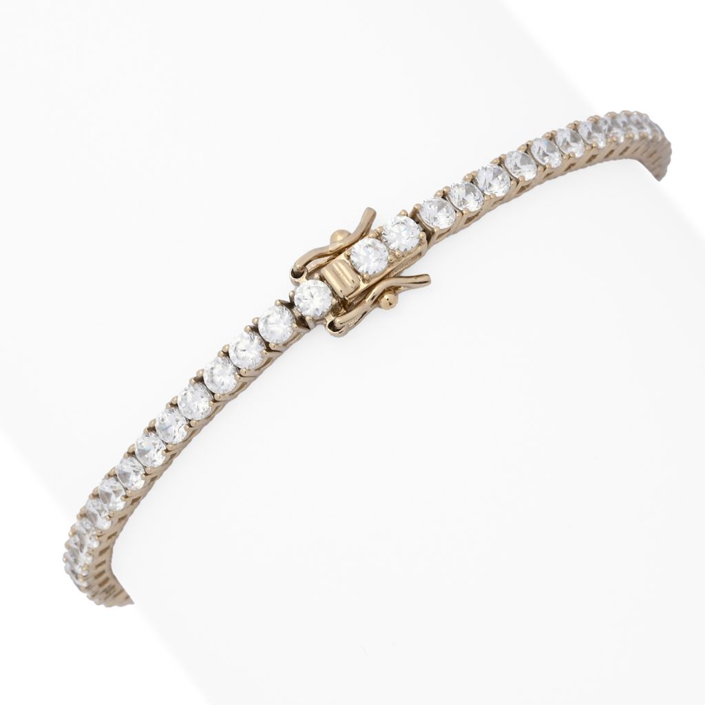 Brilliante Choice of Plating Simulated Diamond Tennis Bracelet by Steals