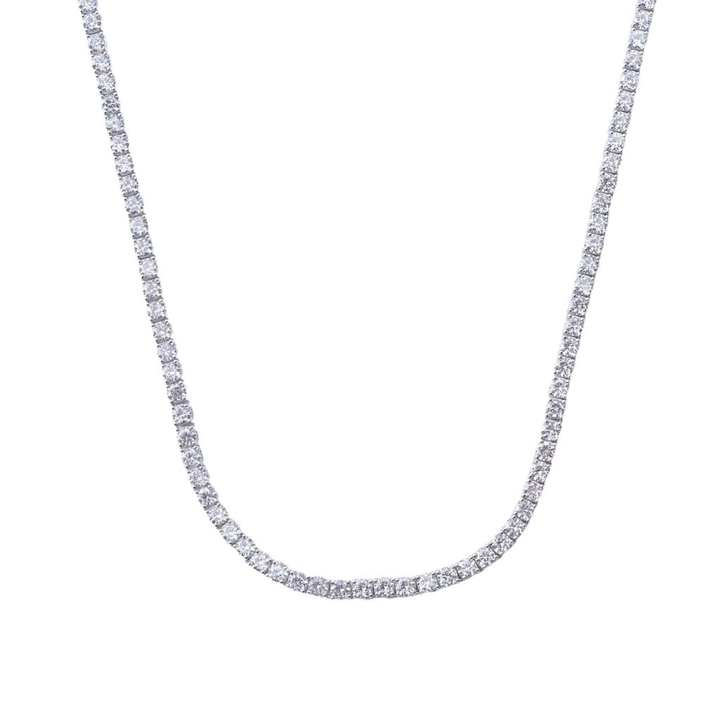 Brilliante Simulated Diamond Choice of Length Tennis Necklace by Steals
