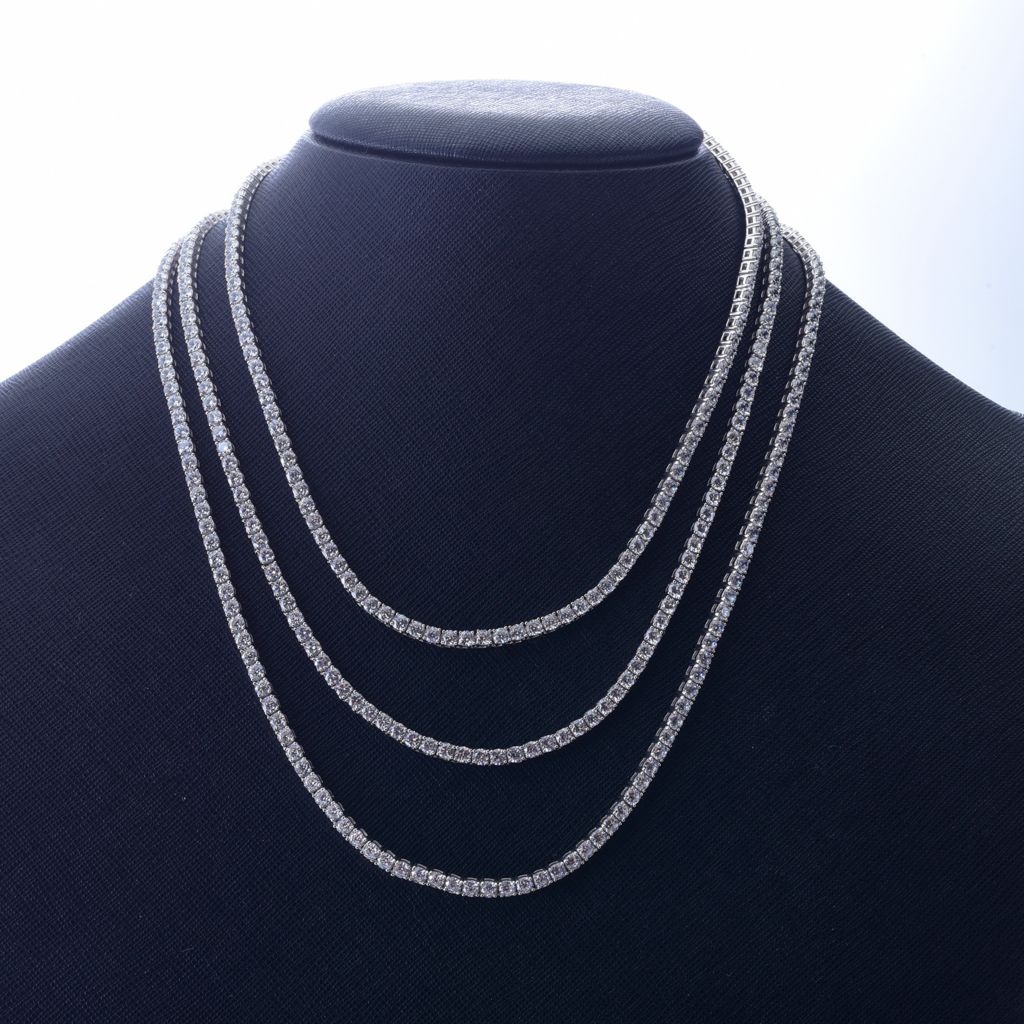 Brilliante Simulated Diamond Choice of Length Tennis Necklace by Steals