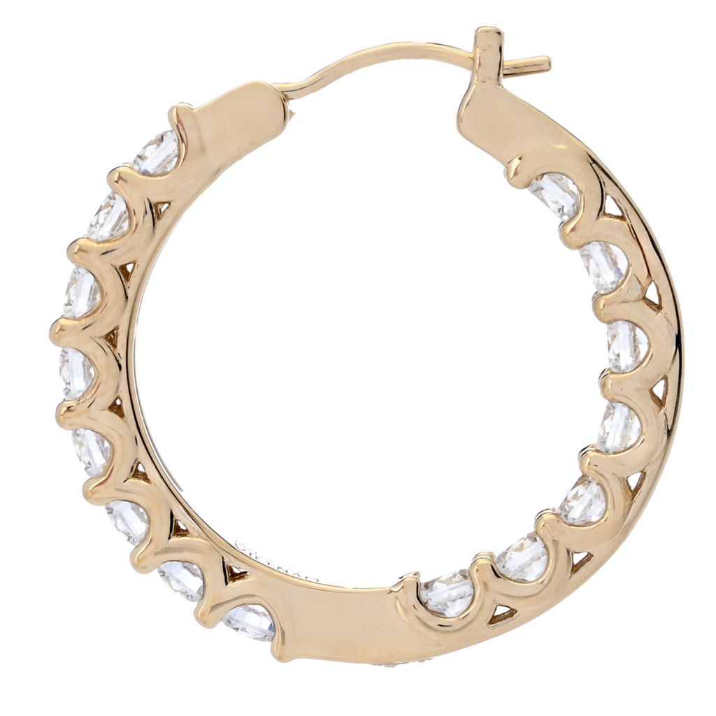 Brilliante 3.00 DEW Simulated Diamond Inside Out Hoop Earrings by Steals