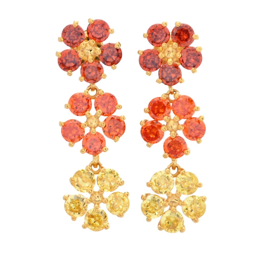 "Color Crush" Simulated Gemstone Flower Cluster Earrings by Steals
