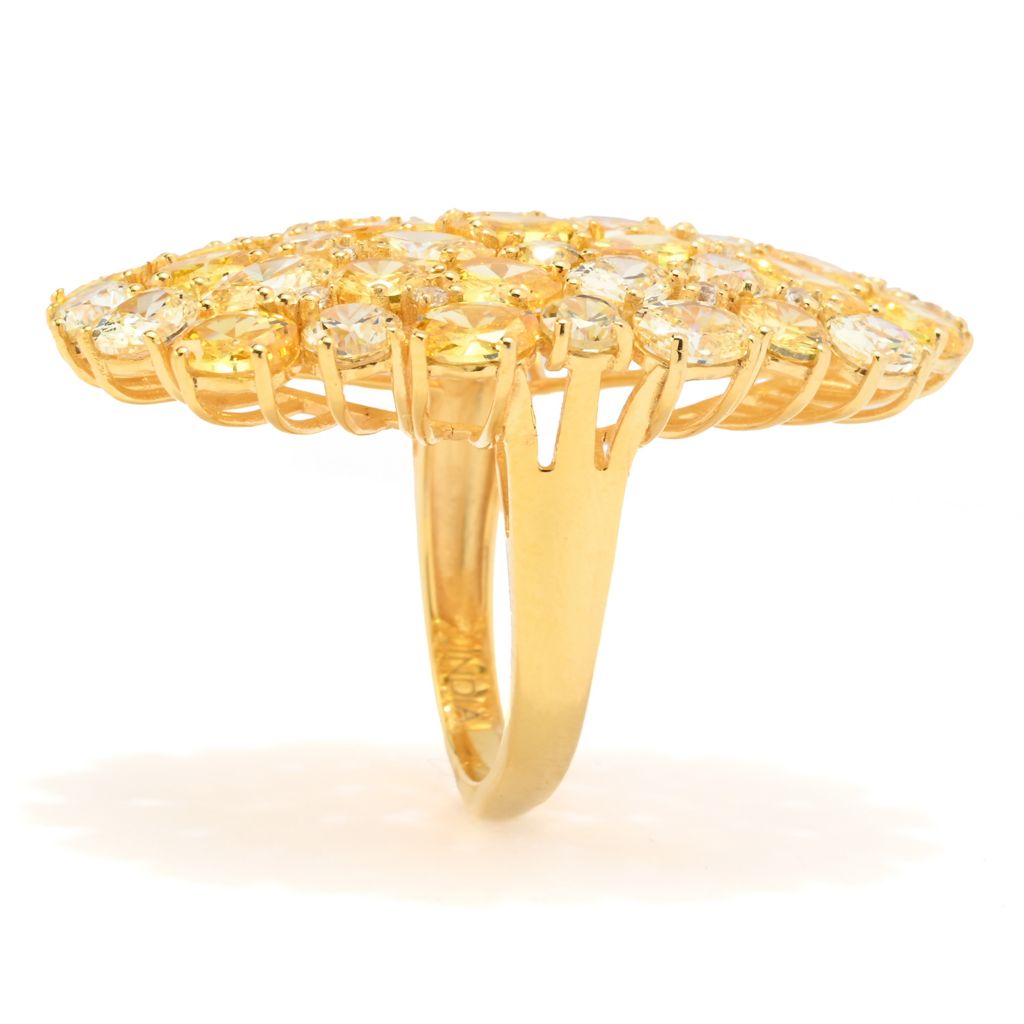 "Color Crush" Simulated Gemstone Elongated Cluster Ring by Steals