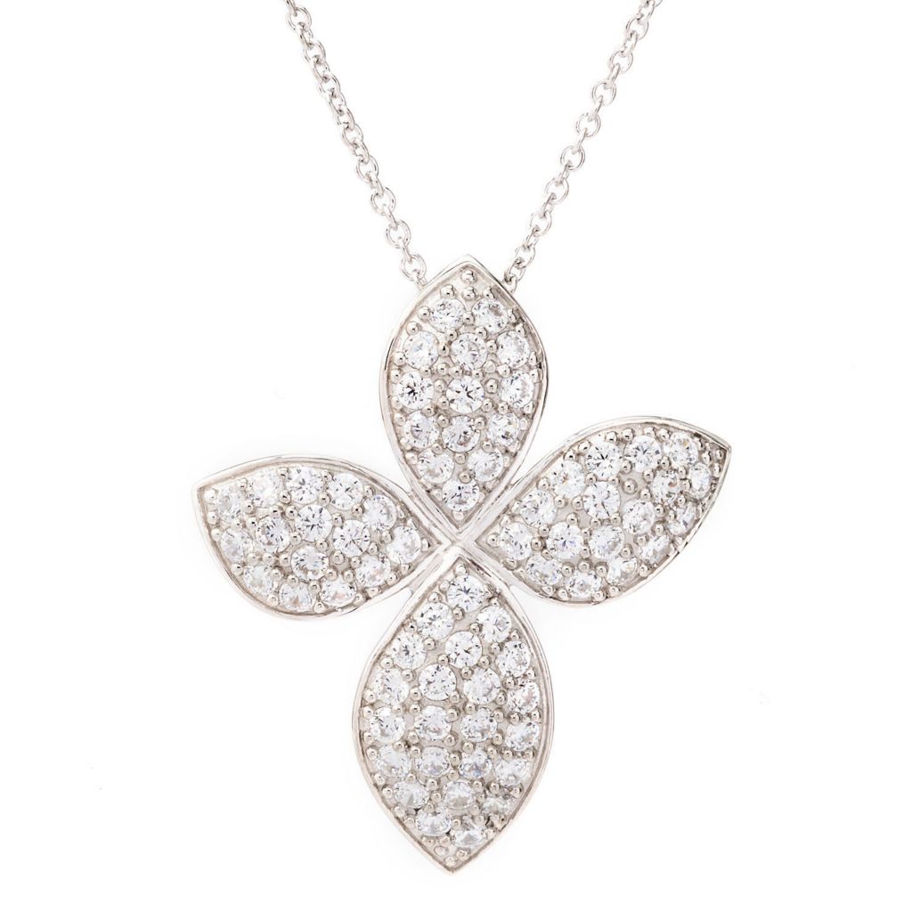 Brilliante 2.07 DEW Simulated Diamond Cross Pendant w/ Chain by Steals