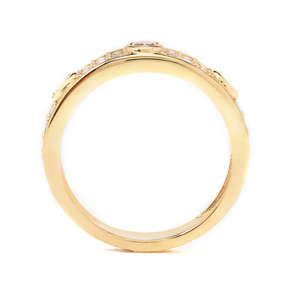 Brilliante Choice of Plating Simulated Diamond Station & Pave Set Ring by Steals