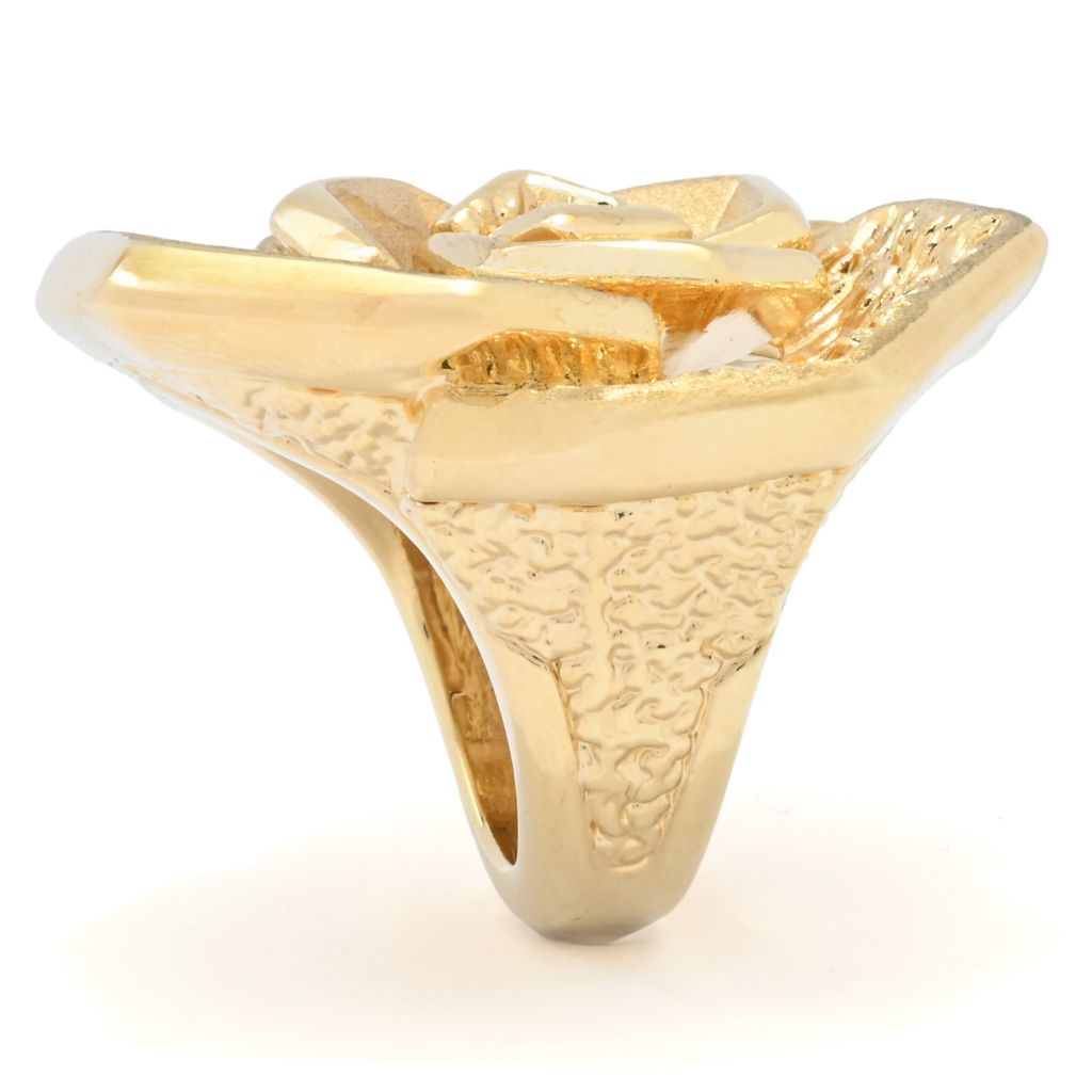 Graziella 23K Gold Plated Electroform Rose Ring by Steals