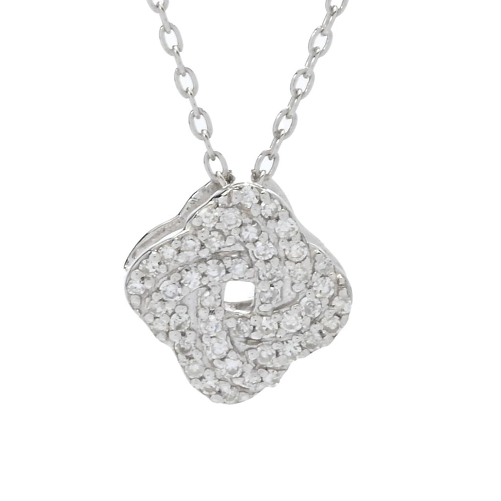 Diamond Treasures 0.21ctw Diamond "Love Knots" Pendant w/ Chain by Steals
