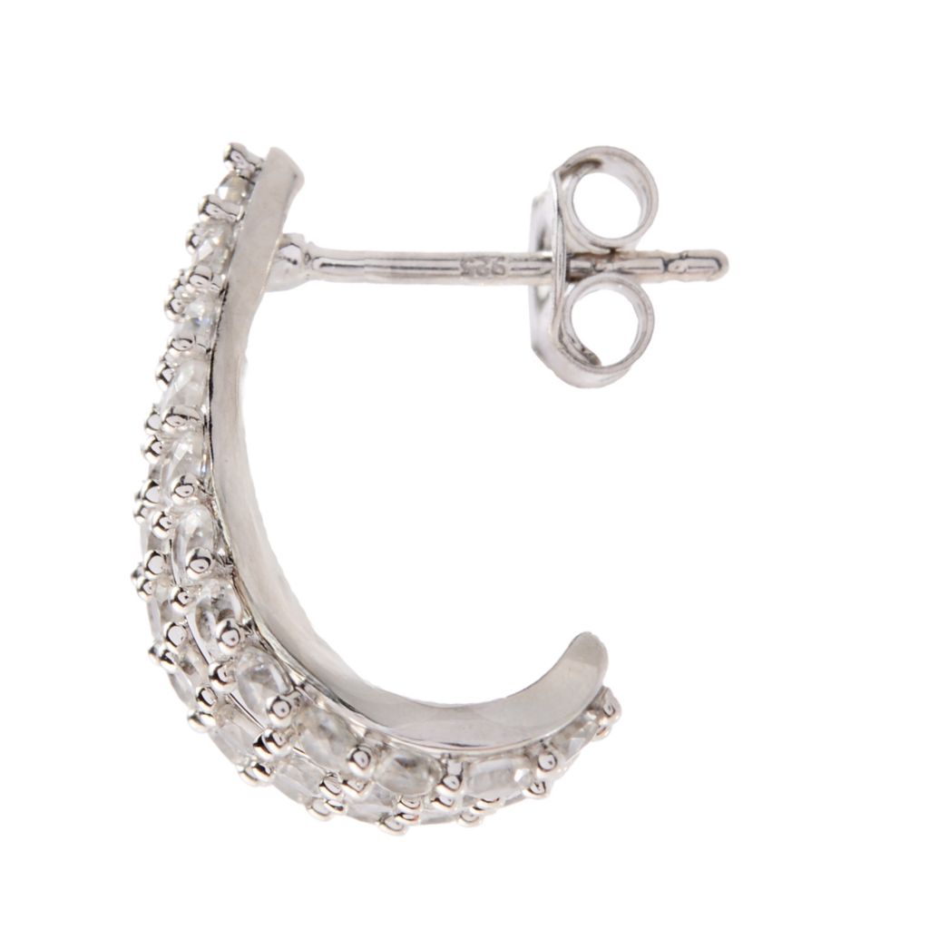 MUSE Sterling Silver 6.12ctw White Zircon Multi Row Ear Cuff Earrings by Steals