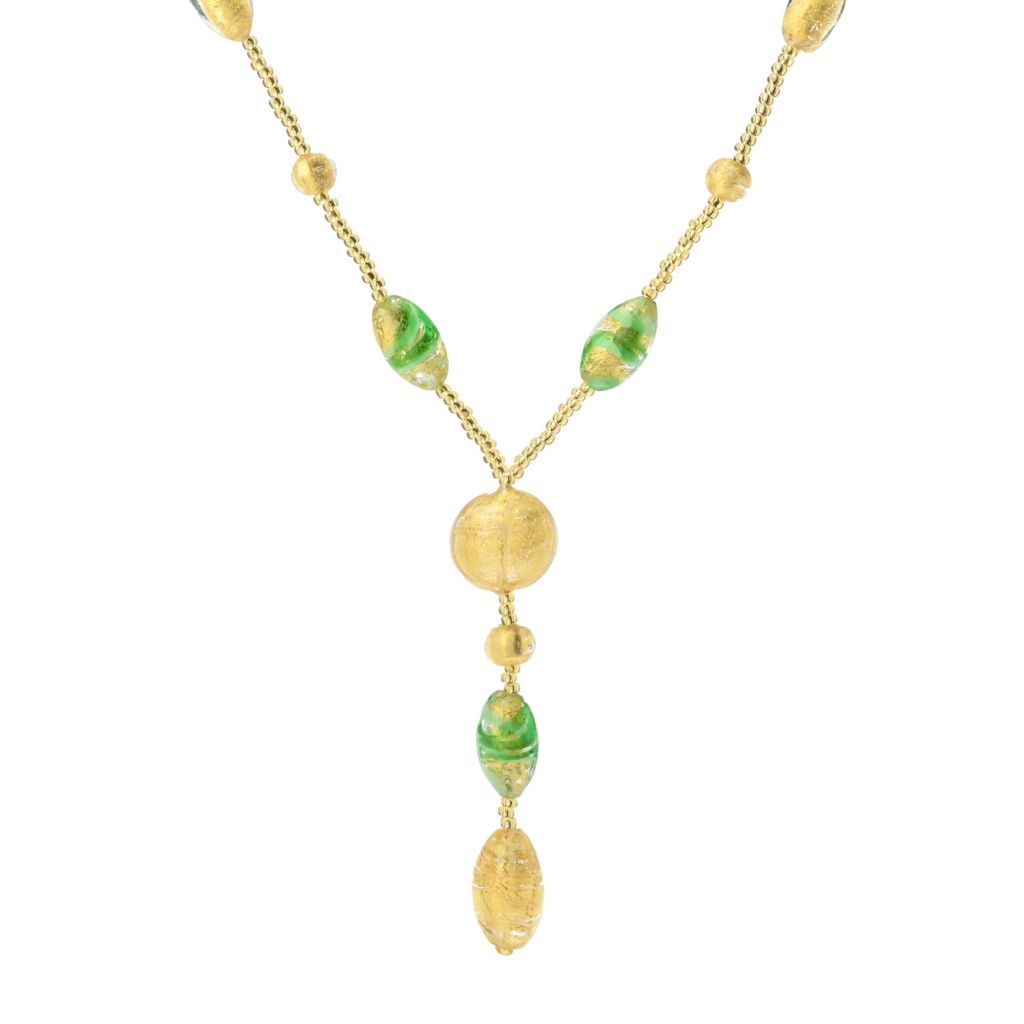 Il Murano di Francesca Murano Glass Cylinder Bead Y-Necklace by Steals