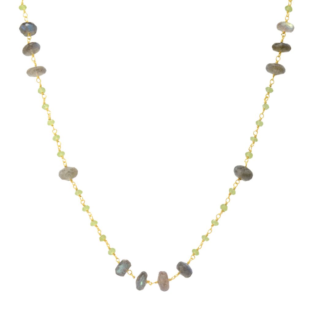 18K Gold Plated Choice of Gem Combo Layering 40" Necklace by Steals