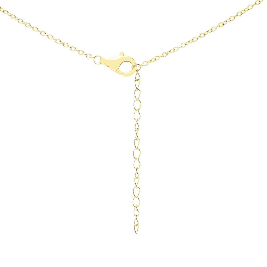 18K Gold Plated 10x8mm Oval Cultured Mabe Pearl & Multi Gem Necklace by Steals