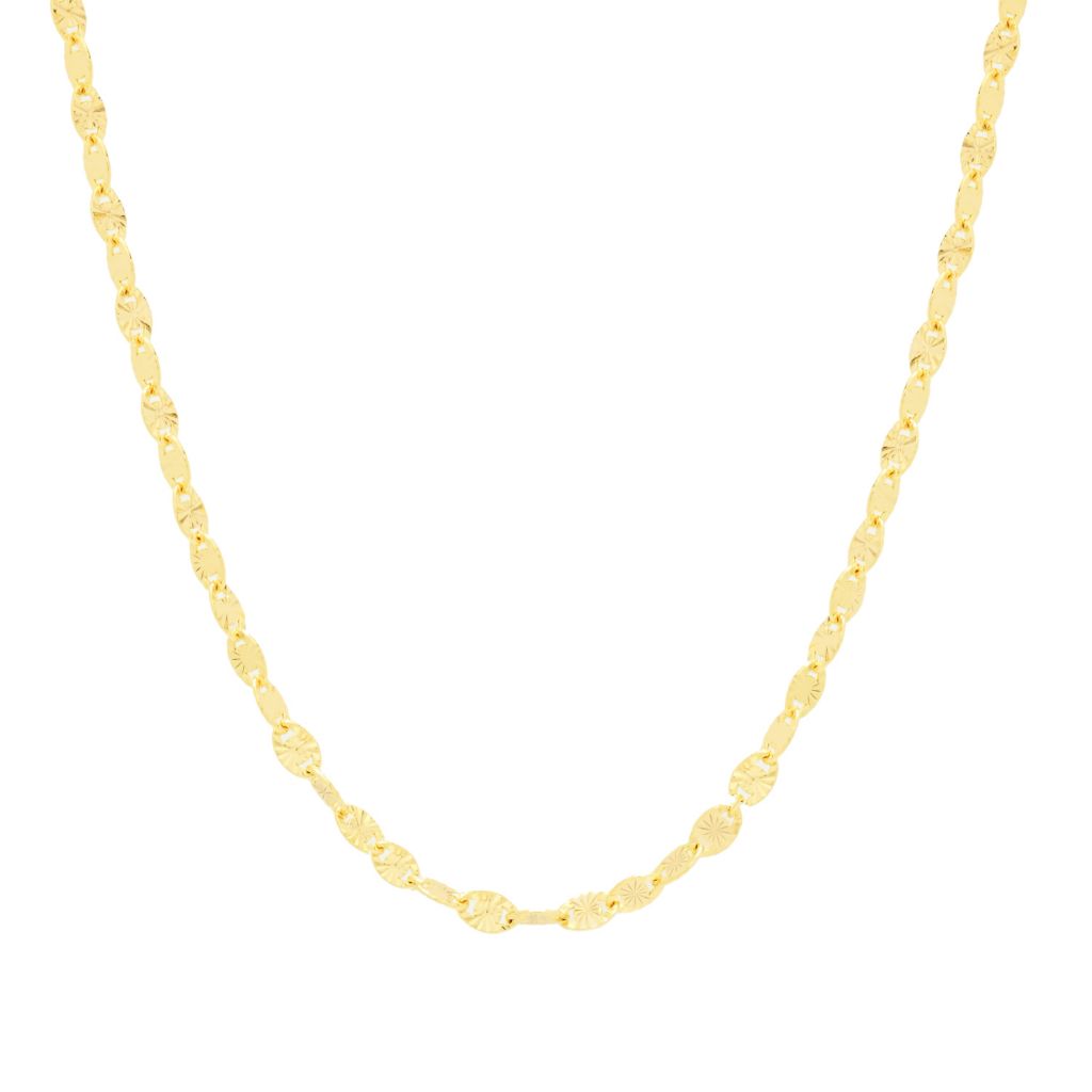 Toscana Italiana Choice of Plating & Length Diamond Cut "Stellata" Link Necklace by Steals