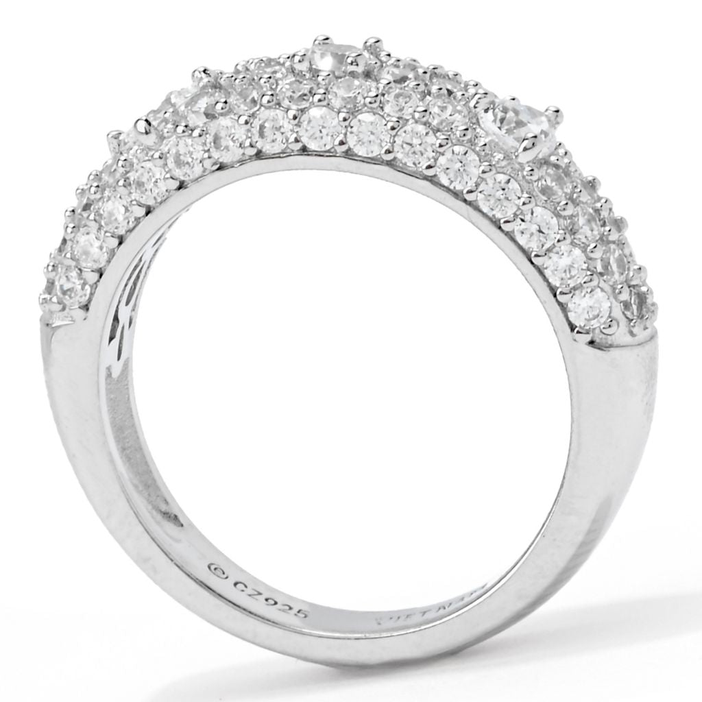 Brilliante 1.31 DEW Simulated Diamond Mixed Size Pave Band Ring by Steals