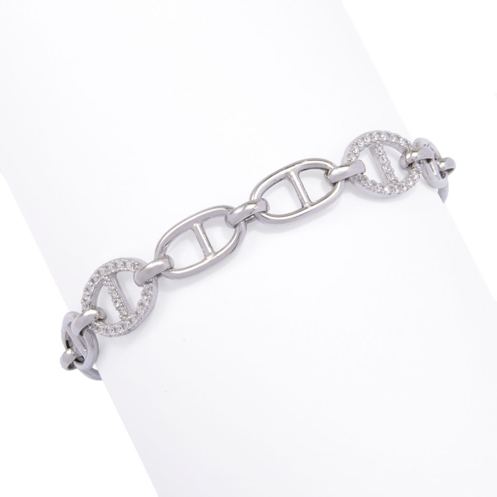 Brilliante Italia 0.86 DEW Simulated Diamond Pave Mariner Bracelet by Steals