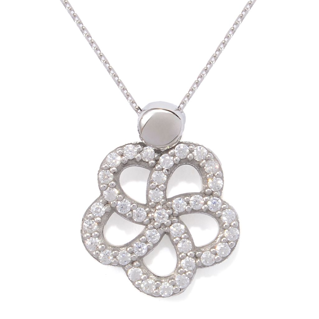 Brilliante Italia 0.50 DEW Simulated Diamond Flower Cluster Pendant by Steals