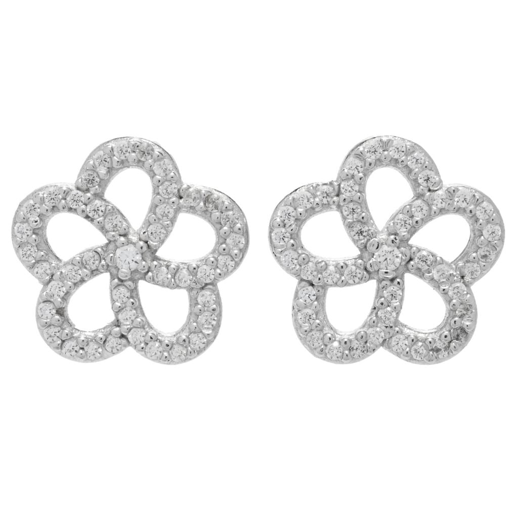 Brilliante Italia 0.43 DEW Simulated Diamond Flower Cluster Earrings by Steals