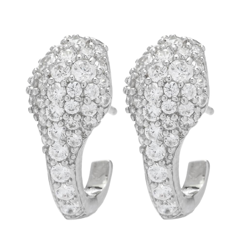 Brilliante Italia 0.86 DEW Simulated Diamond Huggie Hoop Earrings by Steals