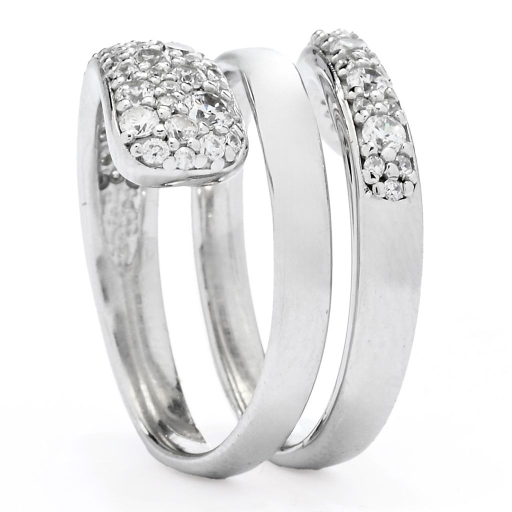 Brilliante Italia Sterling Silver 0.86 DEW Simulated Diamond Wrap Ring by Steals