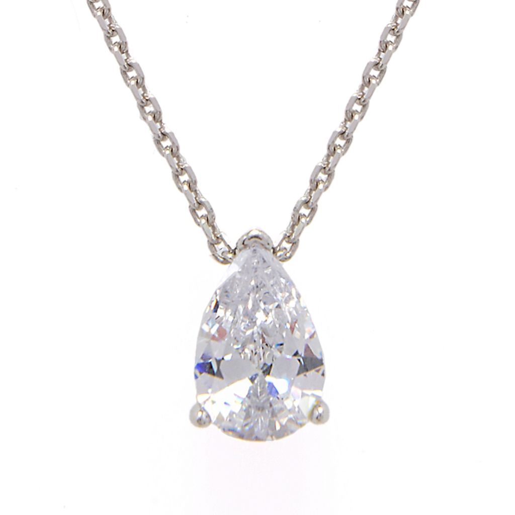 Brilliante Italia 1.25 DEW Simulated Diamond Solitaire Pendant w/ Chain by Steals