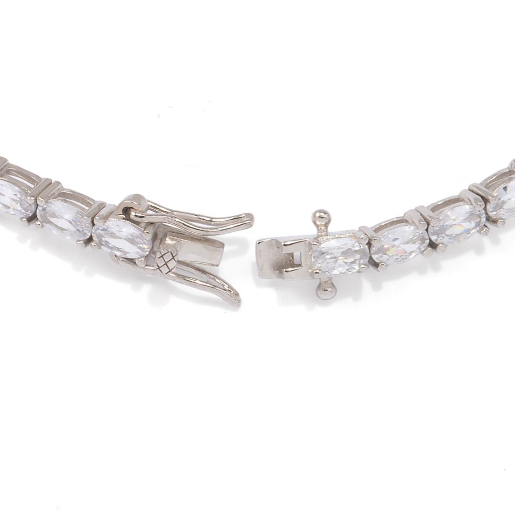 Brilliante Italia 6.00 DEW Oval Simulated Diamond Tennis Bracelet by Steals