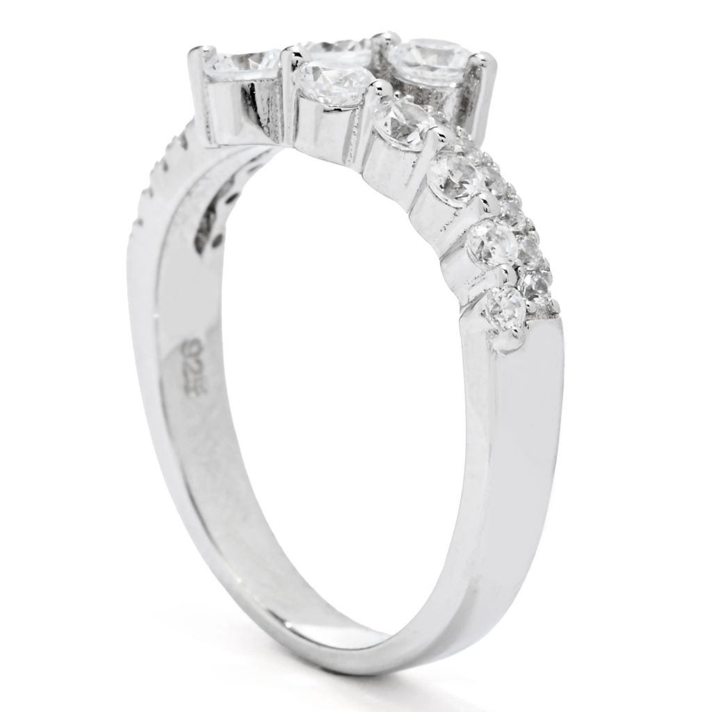 Brilliante Italia 0.72 DEW Simulated Diamond Asymmetrical Graduated Ring by Steals