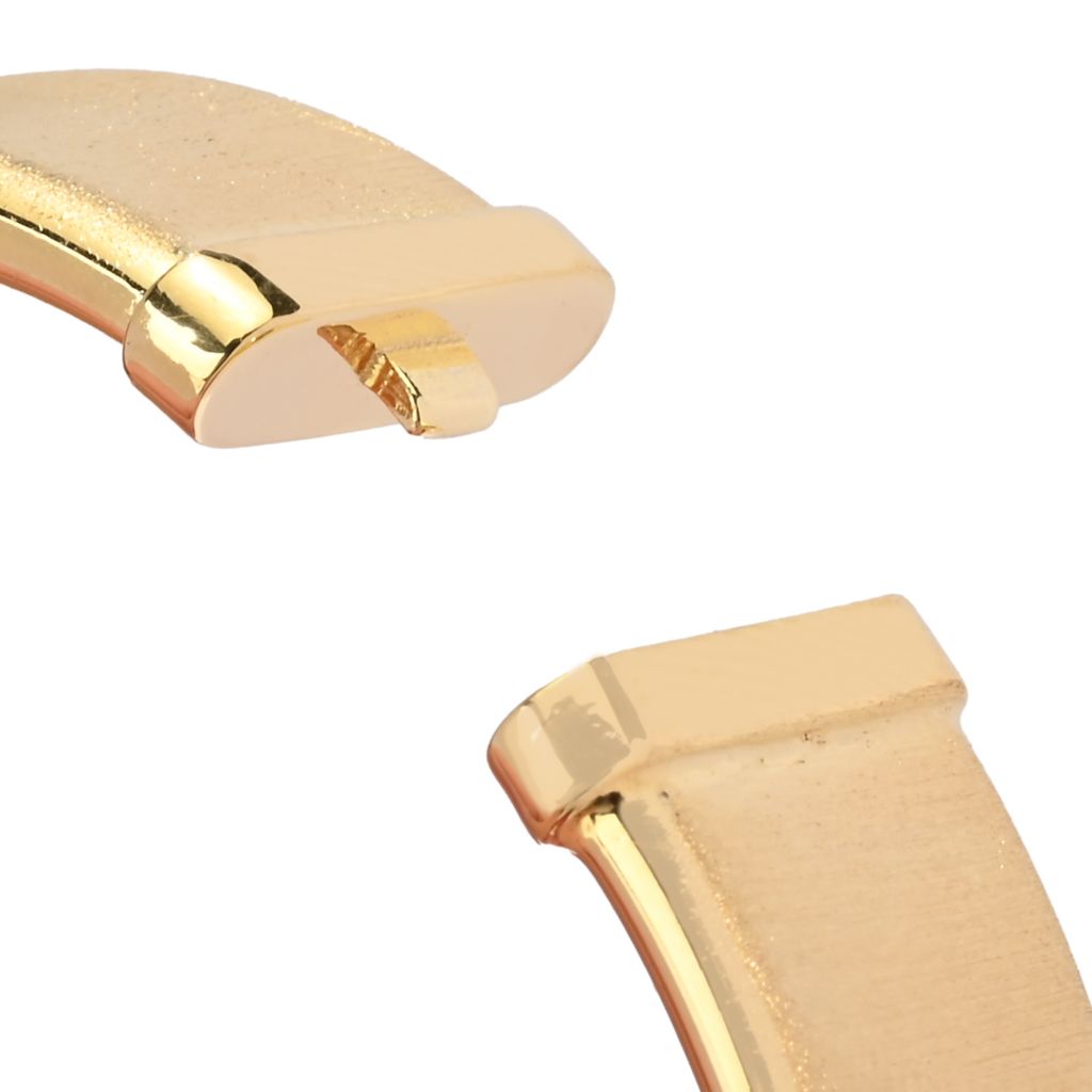 Verona Gioielli 18K Gold Plated or Sterling Silver Tubing Satin Bangle Bracelet by Steals