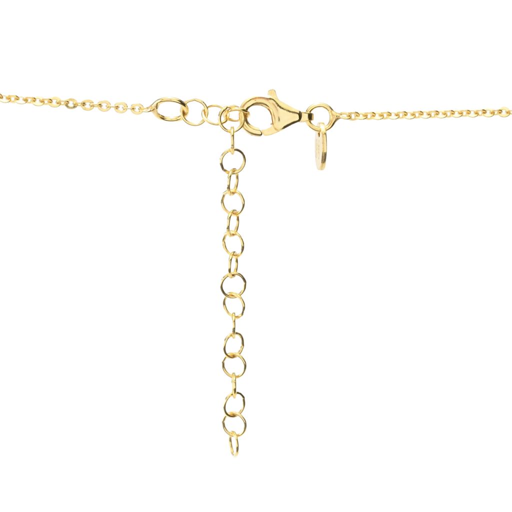 Verona Gioielli 18K Gold Plated 30x25mm Oval Mother-of-Pearl Pendant w/ Chain by Steals