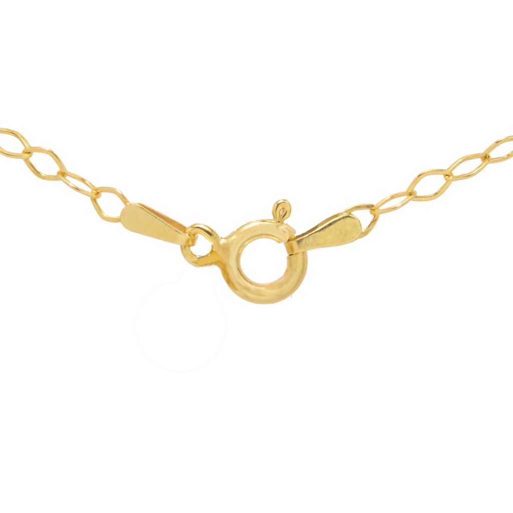 Verona Gioielli 18K Gold Plated 12x8mm Black Onyx Cross Pendant w/ Chain by Steals