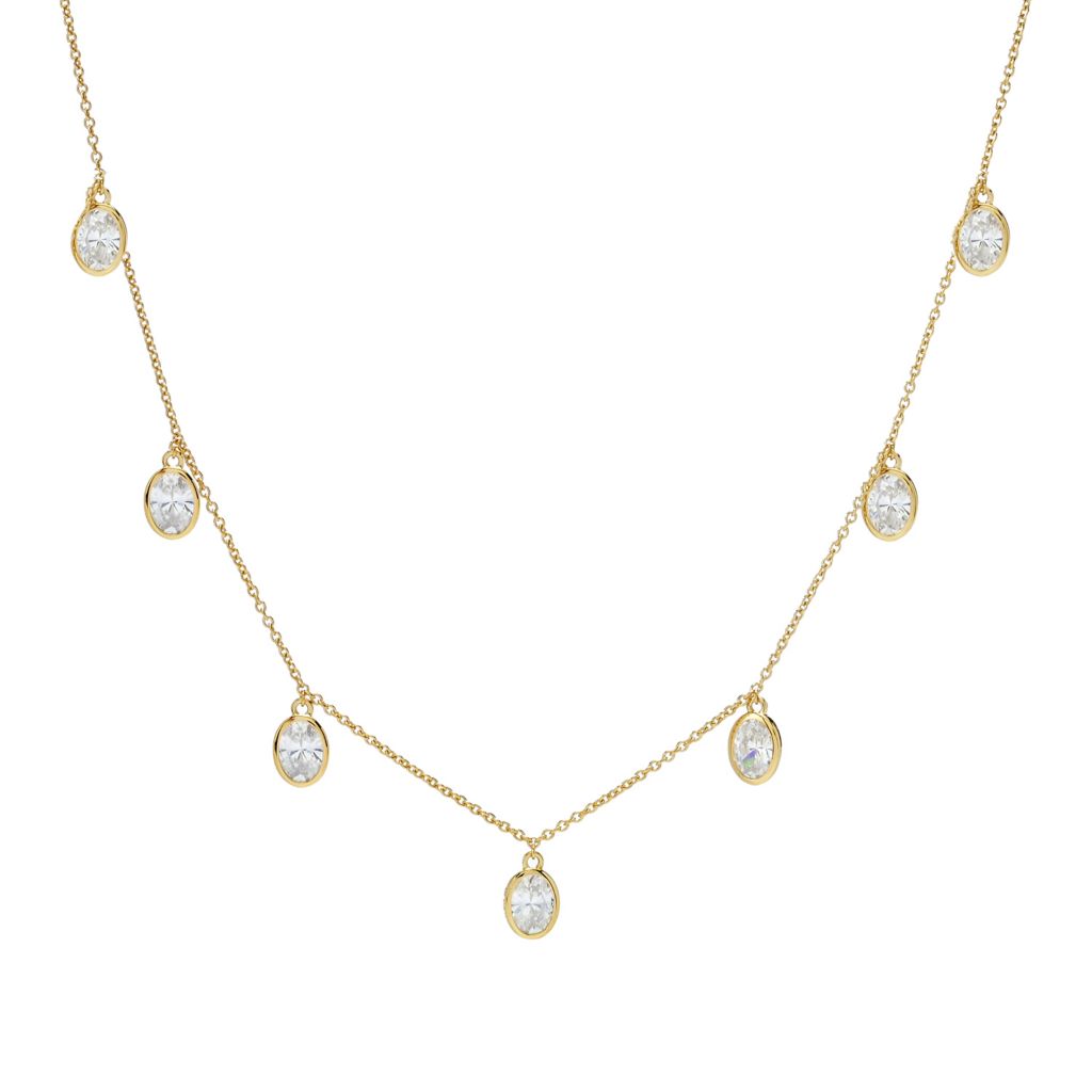 Brilliante Choice of Shape Simulated Diamond Charm Necklace by Steals