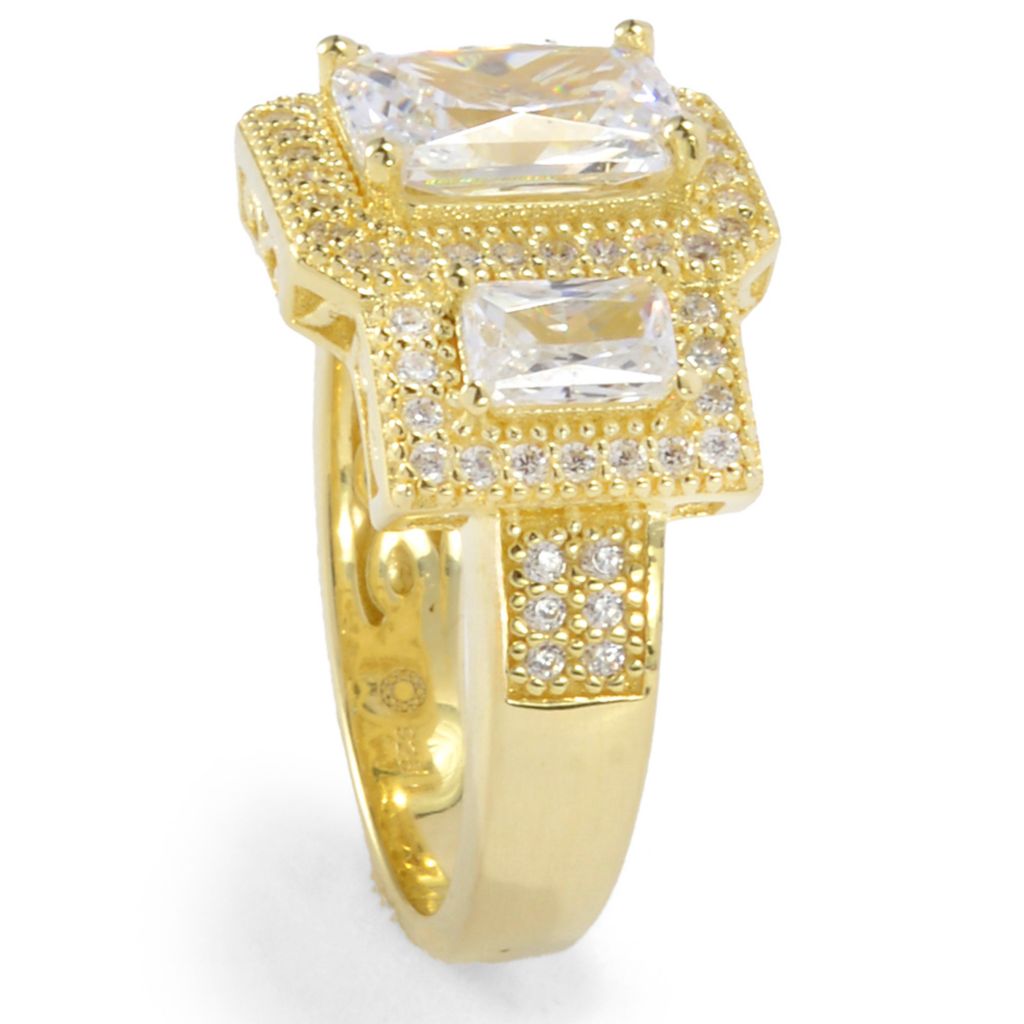 Brilliante Choice of Plating 4.11 DEW Simulated Diamond Halo Ring by Steals