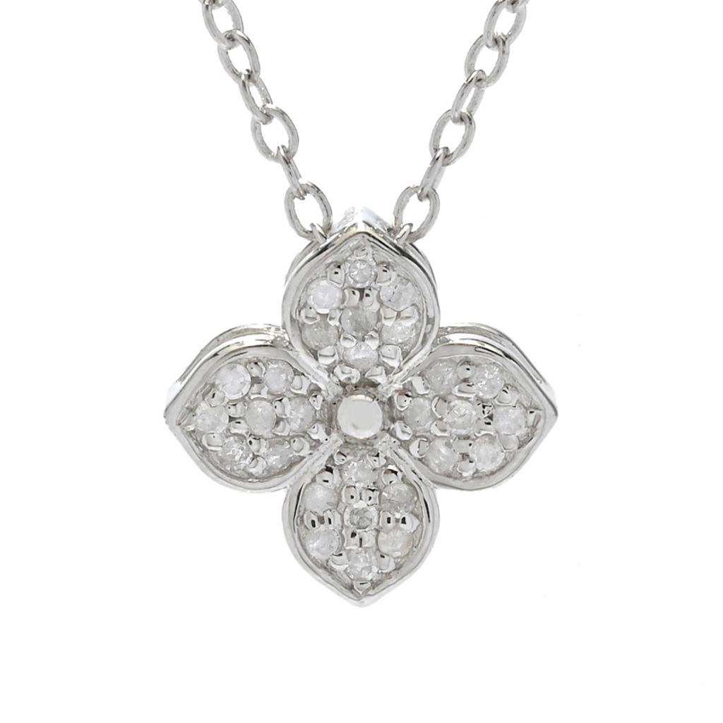 Zoey Blush Platinum Plated 0.40ctw Round Diamond Modified Cross Pendant by Steals